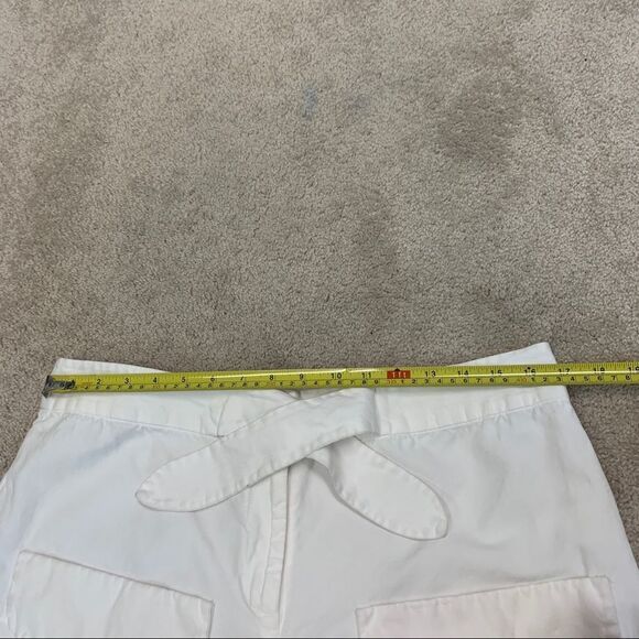 JOE fresh white cargo shorts front tie Sz 12 - Picture 4 of 8